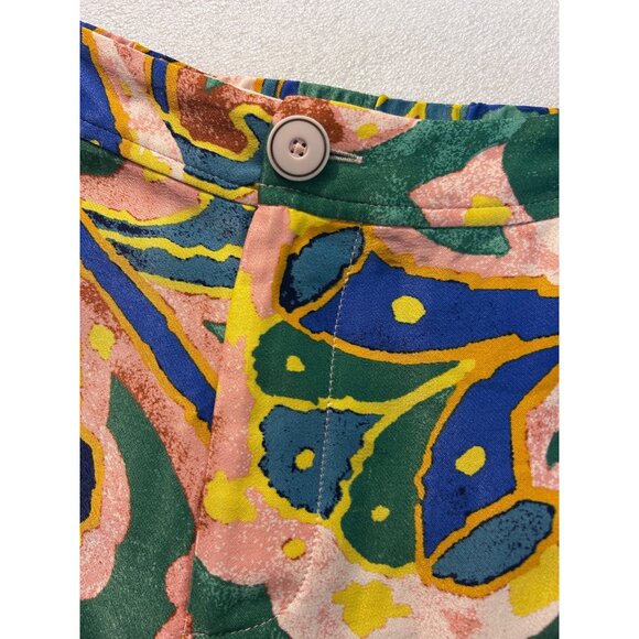 Maeve Anthropologie Rhiannon Satin Cropped Flare Pants Wide Leg 4P - Picture 7 of 7